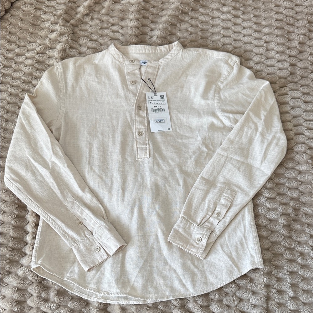Zara Men's Linen Button Down Shirt